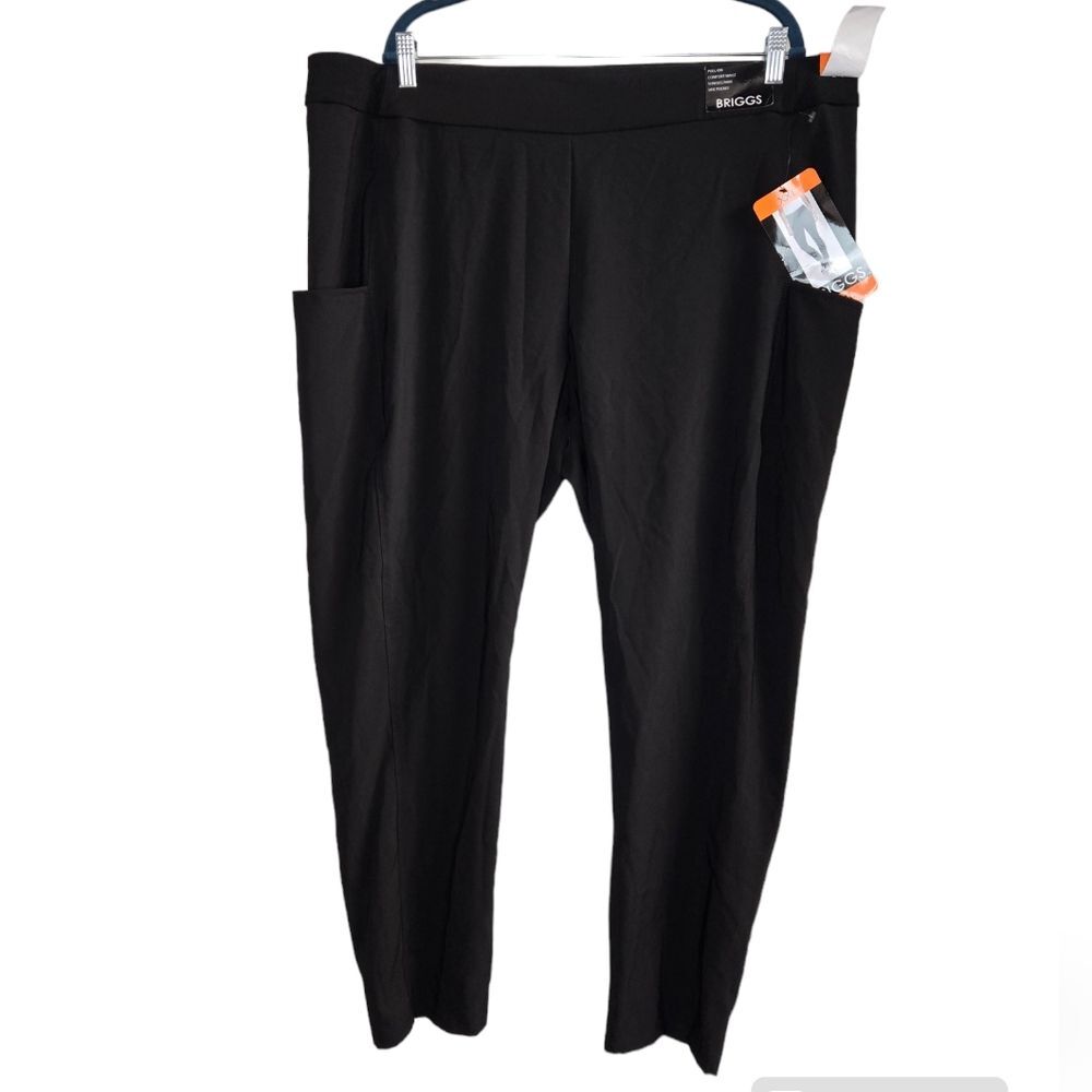 Briggs Pull-on Comfort Waist Slim Leg Pants Sz XXL Black NEW